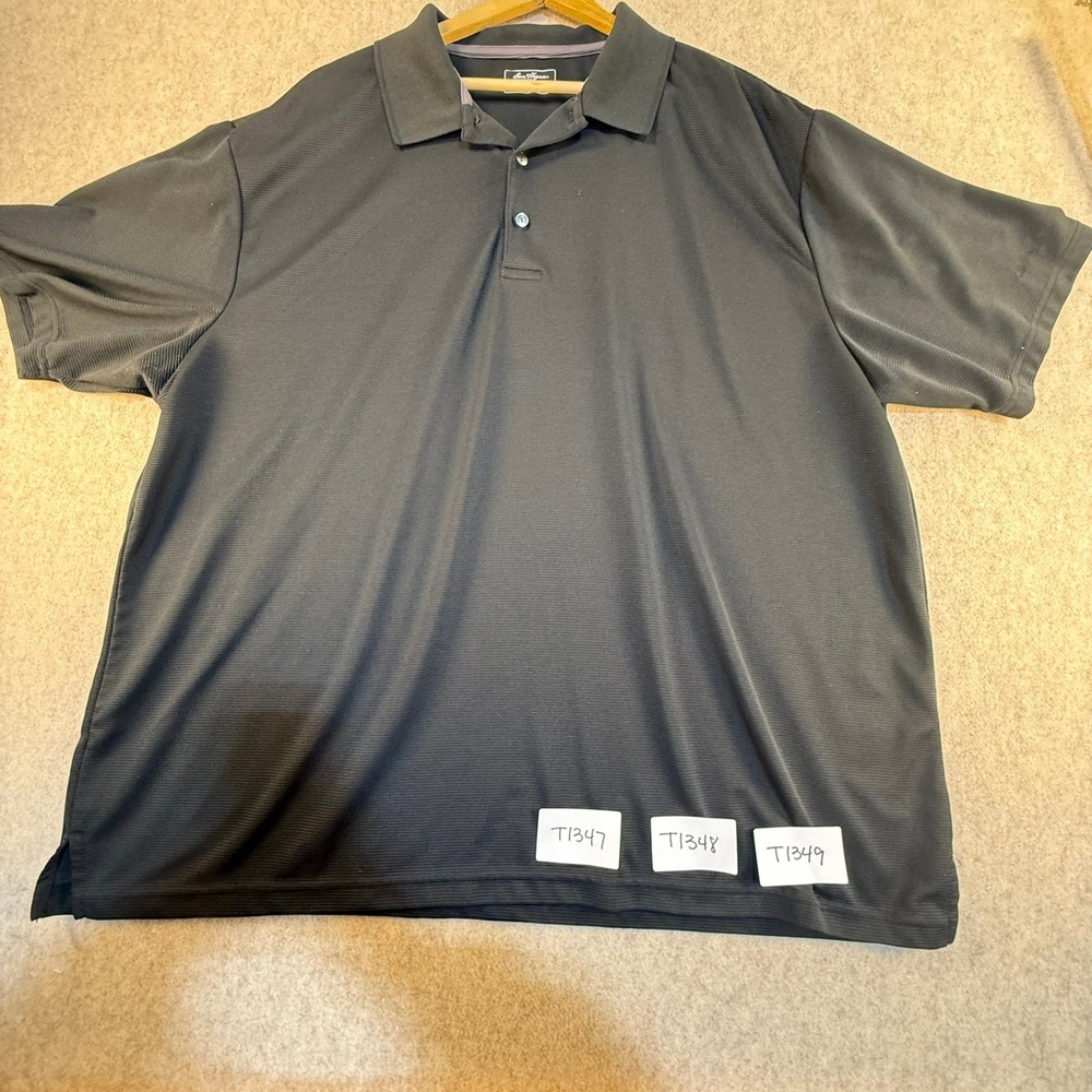 Ben Hogan Performance Mens 3XL Black Short‎ Sleeve Textured Golf Polo Shirt